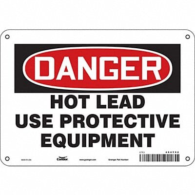 Safety Sign 7 in x 10 in Aluminum