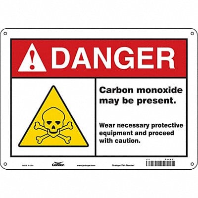 Safety Sign 10 in x 14 in Aluminum