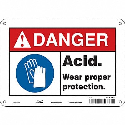 Safety Sign 7 in x 10 in Aluminum