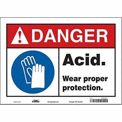 Safety Sign 10 in x 14 in Vinyl