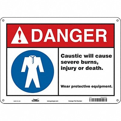 Safety Sign 10 in x 14 in Aluminum