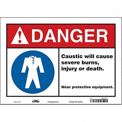 Safety Sign 10 in x 14 in Vinyl