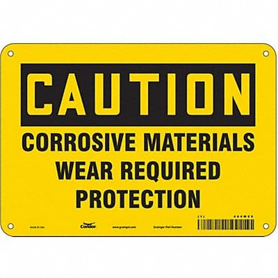 J6946 Safety Sign 7 in x 10 in Polyethylene