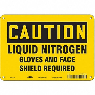 Safety Sign 7 in x 10 in Aluminum