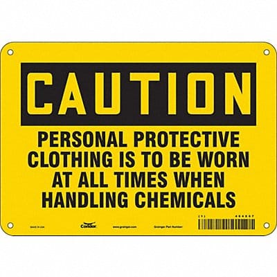 Safety Sign 7 in x 10 in Aluminum