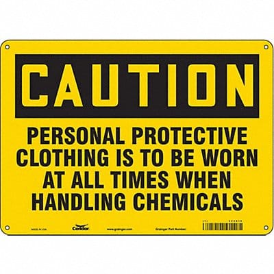 Safety Sign 10 inx14 in Polyethylene