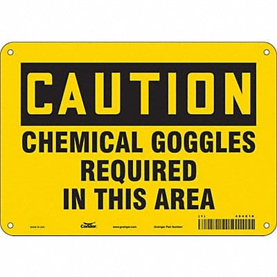 Safety Sign 7 in x 10 in Polyethylene