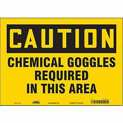 Safety Sign 10 inx14 in Vinyl