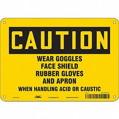 Safety Sign 7 in x 10 in Aluminum