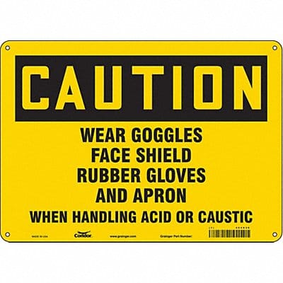 Safety Sign 10 inx14 in Polyethylene