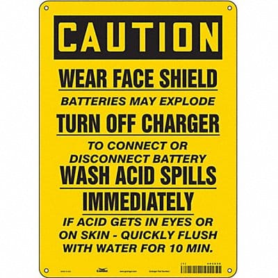 Safety Sign 14 inx10 in Polyethylene