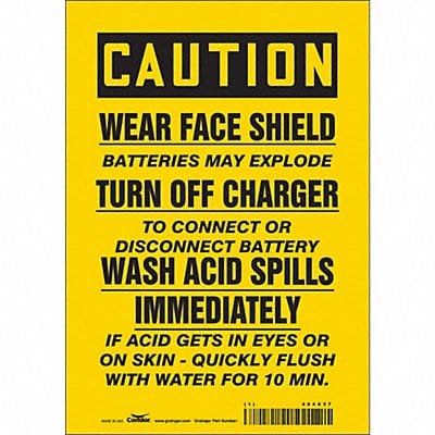 Safety Sign 10 inx7 in Vinyl