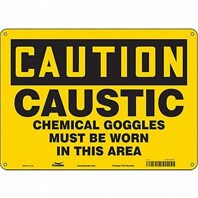 Safety Sign 10 inx14 in Polyethylene