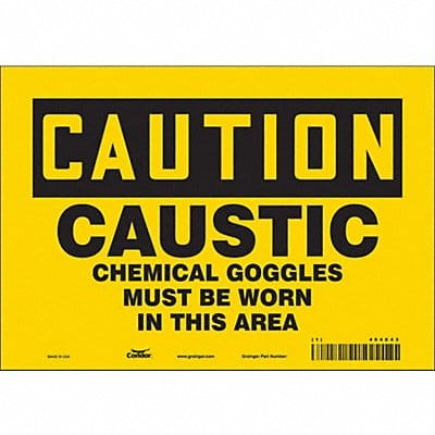 Safety Sign 7 in x 10 in Vinyl