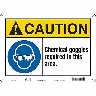 Safety Sign 10 in x 14 in Aluminum