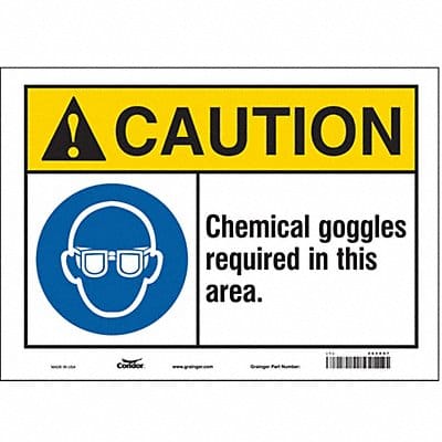 Safety Sign 10 inx14 in Vinyl