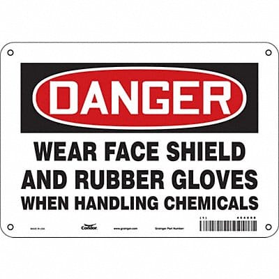 Safety Sign 7 in x 10 in Aluminum