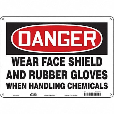 Safety Sign 10 in x 14 in Aluminum