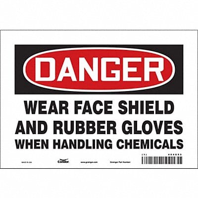 Safety Sign 7 in x 10 in Vinyl