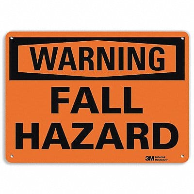 Warning Sign 10 inx14 in Aluminum