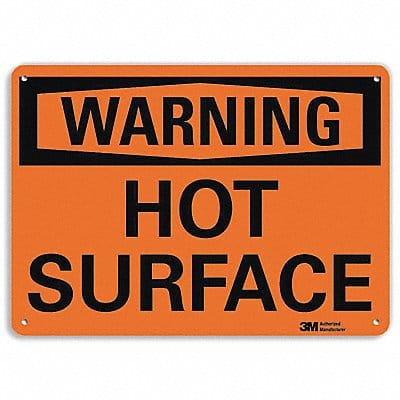 Warning Sign 7 in x 10 in Aluminum