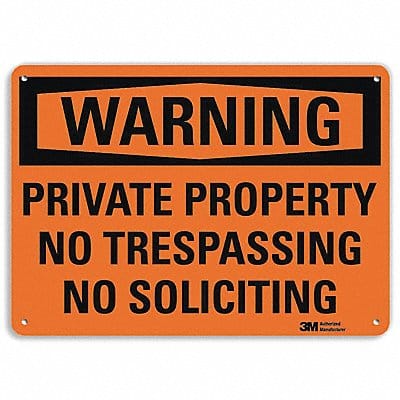 Security Sign 10 in x 14 in Aluminum