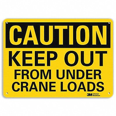 Caution Sign 7 in x 10 in Aluminum