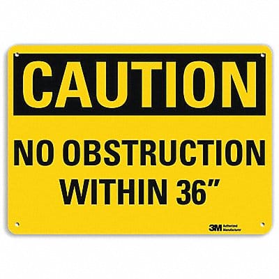 Caution Sign 7 in x 10 in Aluminum