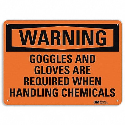 Warning Sign 7 in x 10 in Aluminum