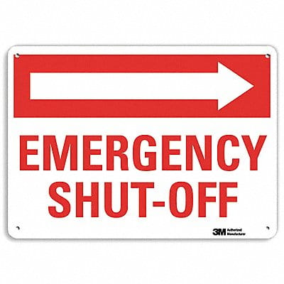 Emergency Sign 7 in x 10 in Aluminum