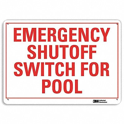 Emergency Sign 7 in x 10 in Aluminum