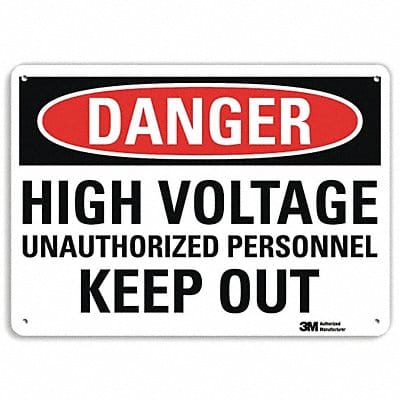 Danger Sign 7 in x 10 in Aluminum