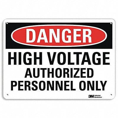 Danger Sign 7 in x 10 in Aluminum