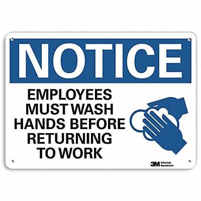 Notice Sign 7 in x 10 in Aluminum