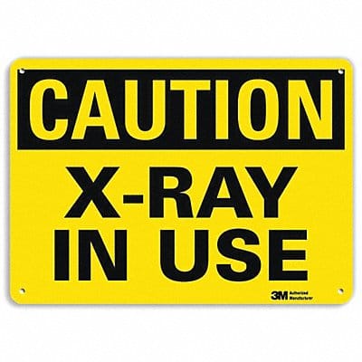 Caution Sign 7 in x 10 in Aluminum