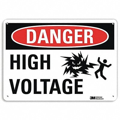 Danger Sign 7 in x 10 in Aluminum