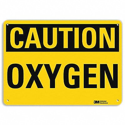 Caution Sign 7 in x 10 in Aluminum