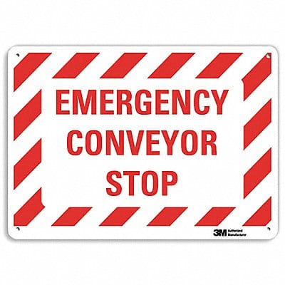 Emergency Sign 10 in x 14 in Aluminum