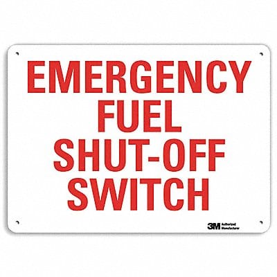 Emergency Sign 10 in x 14 in Aluminum