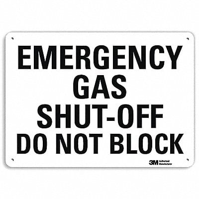 Emergency Sign 10 in x 14 in Aluminum