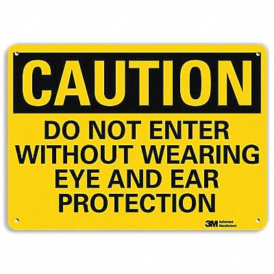 Caution Sign 10 in x 14 in Aluminum