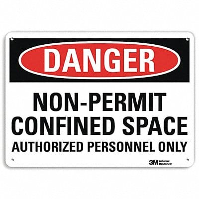 Danger Sign 7 in x 10 in Aluminum