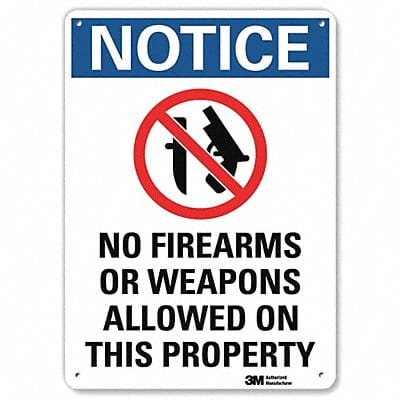 Notice Sign 10 in x 7 in Aluminum