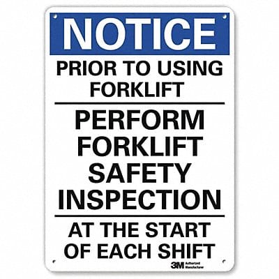 Notice Sign 10 inx7 in Aluminum