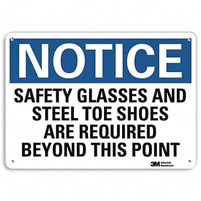 Notice Sign 7 in x 10 in Aluminum