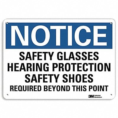 Notice Sign 7 in x 10 in Aluminum