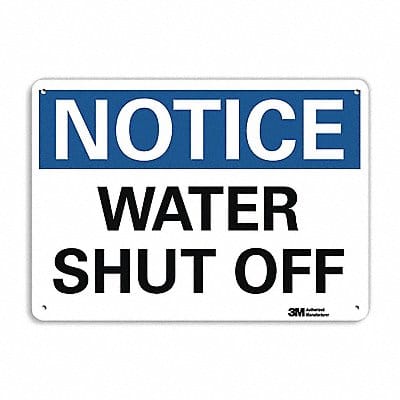 Notice Sign 7 in x 10 in Aluminum