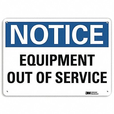 Notice Sign 7 in x 10 in Aluminum