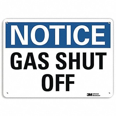 Notice Sign 7 in x 10 in Aluminum