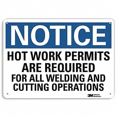 Notice Sign 7 in x 10 in Aluminum